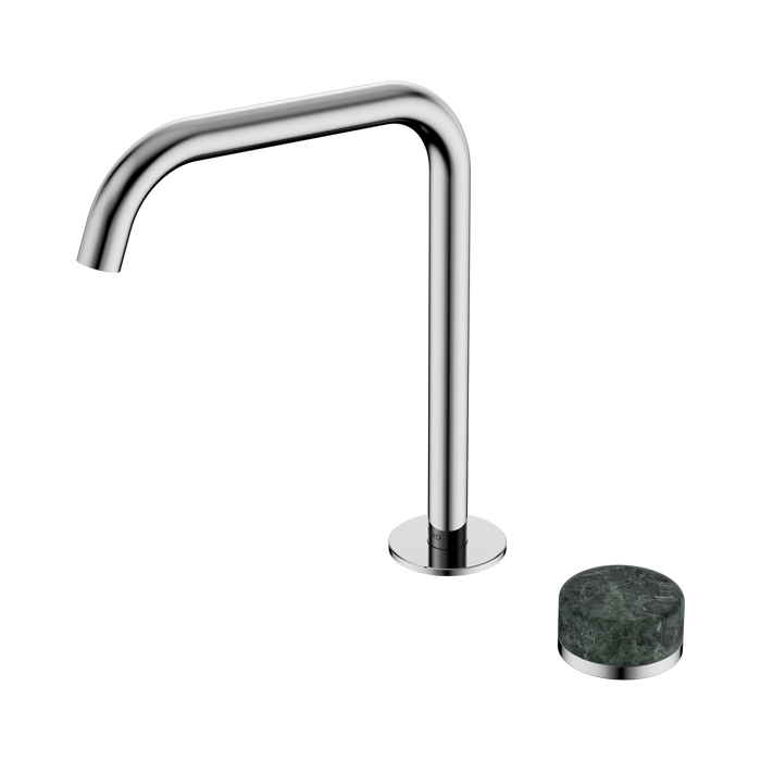 Nero Serenity Progressive Bath/Kitchen Mixer Edge Spout With Verde Alpi Handle - Chrome
