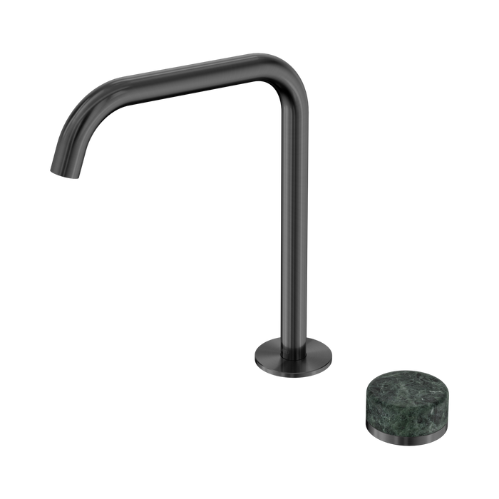 Nero Serenity Progressive Bath/Kitchen Mixer Edge Spout With Verde Alpi Handle - Gun Metal