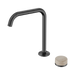 Nero Serenity Progressive Bath/Kitchen Mixer Edge Spout With Rome Travertine Handle - Gun Metal