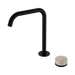 Nero Serenity Progressive Bath/Kitchen Mixer Edge Spout With Rome Travertine Handle - Matte Black