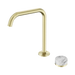 Nero Serenity Progressive Bath/Kitchen Mixer Edge Spout With Arabescato Corchia Handle - Brushed Gold