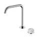 Nero Serenity Progressive Bath/Kitchen Mixer Edge Spout With Arabescato Corchia Handle - Chrome