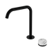 Nero Serenity Progressive Bath/Kitchen Mixer Edge Spout With Arabescato Corchia Handle - Matte Black