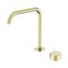 Nero Serenity Progressive Bath/Kitchen Mixer Edge Spout With Metal Handle - Brushed Gold