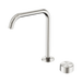 Nero Serenity Progressive Bath/Kitchen Mixer Edge Spout With Metal Handle - Brushed Nickel