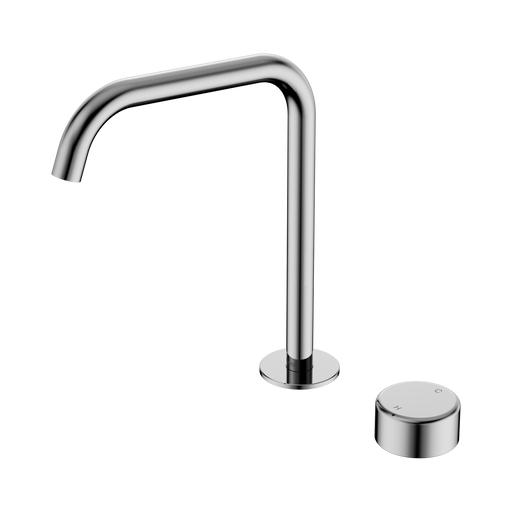 Nero Serenity Progressive Bath/Kitchen Mixer Edge Spout With Metal Handle - Chrome