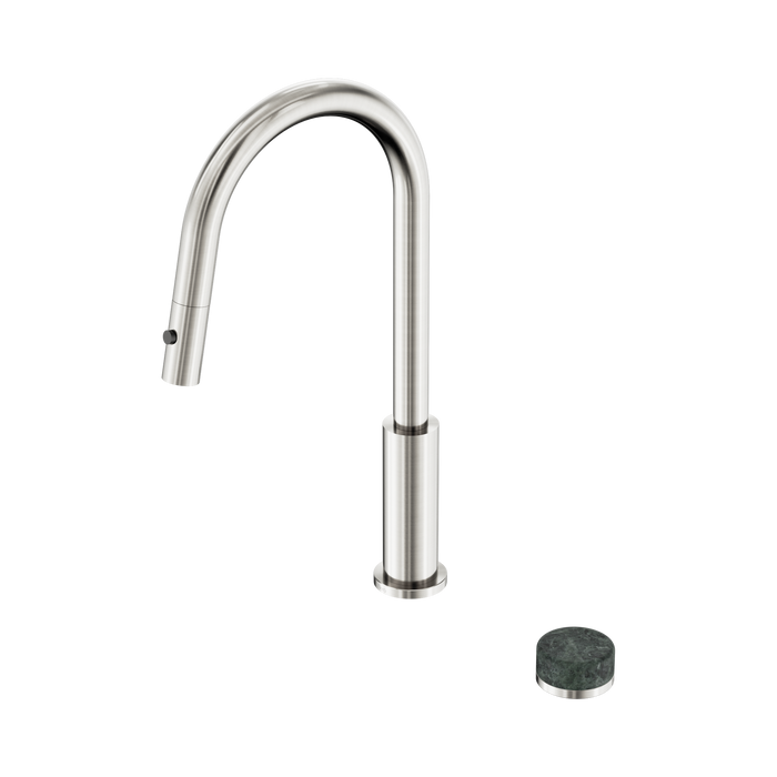 Nero Serenity Progressive Pull Out Kitchen Set With Verde Alpi Handle - Brushed Nickel
