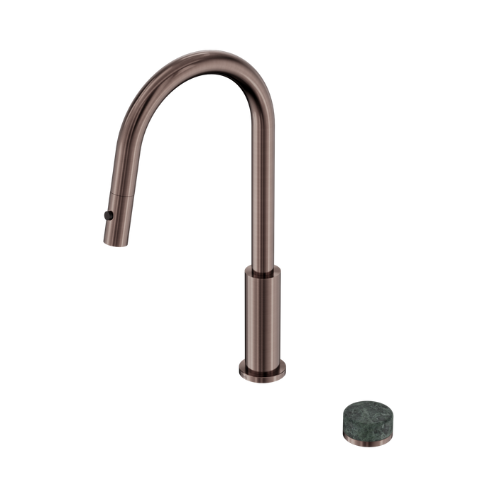 Nero Serenity Progressive Pull Out Kitchen Set With Verde Alpi Handle - Brushed Bronze