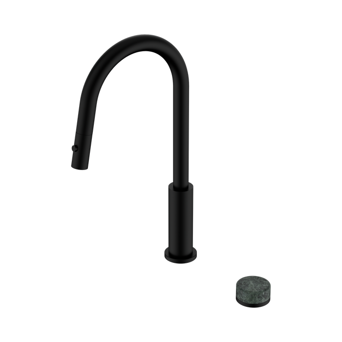 Nero Serenity Progressive Pull Out Kitchen Set With Verde Alpi Handle - Matte Black