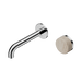 Nero Serenity Progressive Wall Basin Mixer 160mm Spout With Rome Travertine Handle - Chrome
