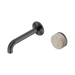Nero Serenity Progressive Wall Basin Mixer 160mm Spout With Rome Travertine Handle - Gun Metal
