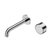 Nero Serenity Progressive Wall Basin Mixer 160mm Spout With Metal Handle - Chrome