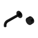 Nero Serenity Progressive Wall Basin Mixer 160mm Spout With Metal Handle - Matte Black
