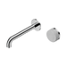 Nero Serenity Progressive Wall Basin Mixer 185mm Spout With Carrara Handle - Chrome