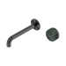 Nero Serenity Progressive Wall Basin Mixer 185mm Spout With Verde Alpi Handle - Gun Metal
