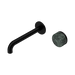 Nero Serenity Progressive Wall Basin Mixer 185mm Spout With Verde Alpi Handle - Matte Black