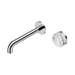 Nero Serenity Progressive Wall Basin Mixer 185mm Spout With Arabescato Corchia Handle - Chrome