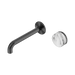 Nero Serenity Progressive Wall Basin Mixer 185mm Spout With Arabescato Corchia Handle - Gun Metal