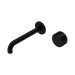 Nero Serenity Progressive Wall Basin Mixer 185mm Spout With Metal Handle - Matte Black