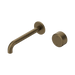 Nero Serenity Progressive Wall Basin Mixer 185mm Spout With Metal Handle - Tumbled Antique Brass