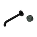 Nero Serenity Progressive Wall Basin Mixer 220mm Spout With Verde Alpi Handle - Matte Black
