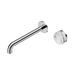 Nero Serenity Progressive Wall Basin Mixer 220mm Spout With Arabescato Corchia Handle - Chrome