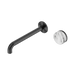 Nero Serenity Progressive Wall Basin Mixer 220mm Spout With Arabescato Corchia Handle - Gun Metal