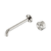 Nero Serenity Progressive Wall Basin Mixer 220mm Spout With Metal Handle - Brushed Nickel