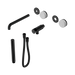 Nero Serenity Progressive Shower System With Spout With Carrara Handle And Slim Shower Trim Kit Only - Matte Black