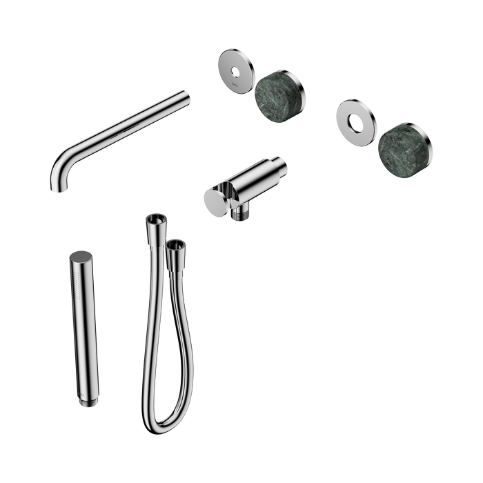 Nero Serenity Progressive Shower System With Spout With Verde Alpi Handle And Slim Shower Trim Kit Only - Chrome
