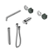 Nero Serenity Progressive Shower System With Spout With Verde Alpi Handle And Slim Shower Trim Kit Only - Chrome