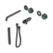 Nero Serenity Progressive Shower System With Spout With Verde Alpi Handle And Slim Shower Trim Kit Only - Gun Metal