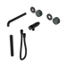 Nero Serenity Progressive Shower System With Spout With Verde Alpi Handle And Slim Shower Trim Kit Only - Matte Black