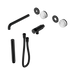 Nero Serenity Progressive Shower System With Spout With Arabescato Corchia Handle And Slim Shower Trim Kit Only - Matte Black