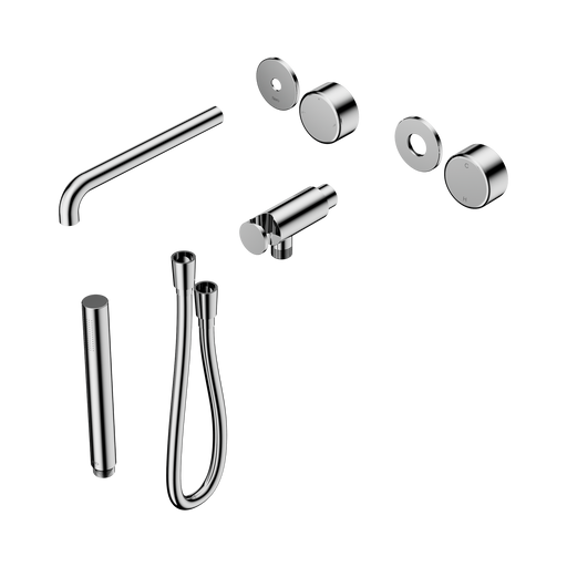 Nero Serenity Progressive Shower System With Spout With Metal Handle And Slim Shower Trim Kit Only - Chrome