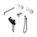Nero Serenity Progressive Shower System With Spout With Carrara Handle And Serenity Hand Shower Trim Kit Only - Chrome