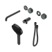 Nero Serenity Progressive Shower System With Spout With Verde Alpi Handle And Serenity Hand Shower Trim Kit Only - Gun Metal