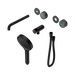 Nero Serenity Progressive Shower System With Spout With Verde Alpi Handle And Serenity Hand Shower Trim Kit Only - Matte Black