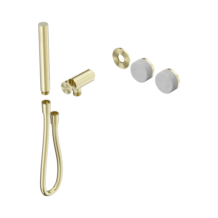 Nero Serenity Progressive Shower System With Carrara Handle And Slim Shower Trim Kit Only - Brushed Gold