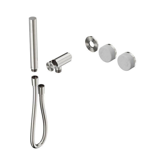 Nero Serenity Progressive Shower System With Carrara Handle And Slim Shower Trim Kit Only - Brushed Nickel