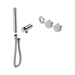 Nero Serenity Progressive Shower System With Carrara Handle And Slim Shower Trim Kit Only - Chrome