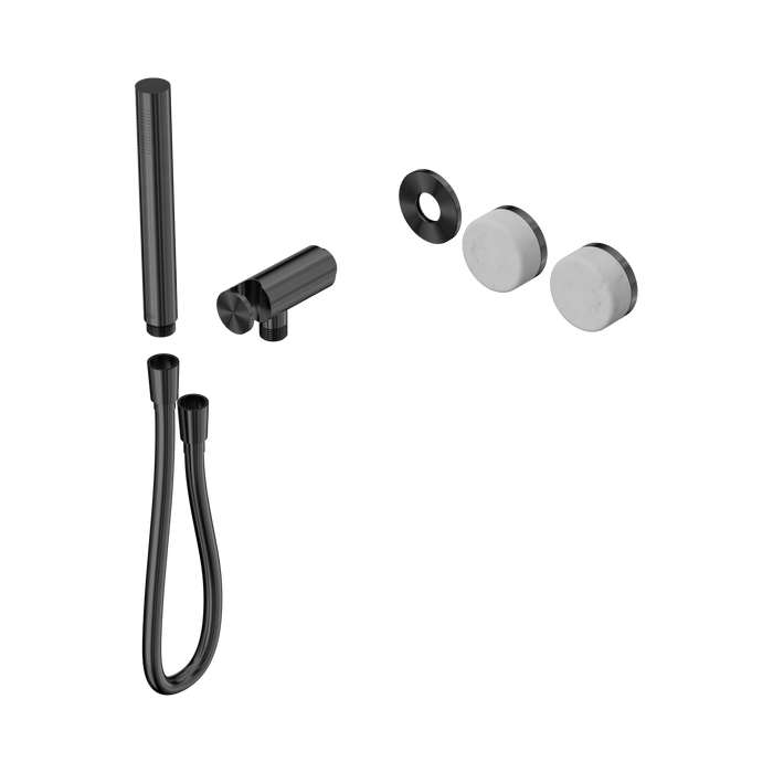 Nero Serenity Progressive Shower System With Carrara Handle And Slim Shower Trim Kit Only - Gun Metal