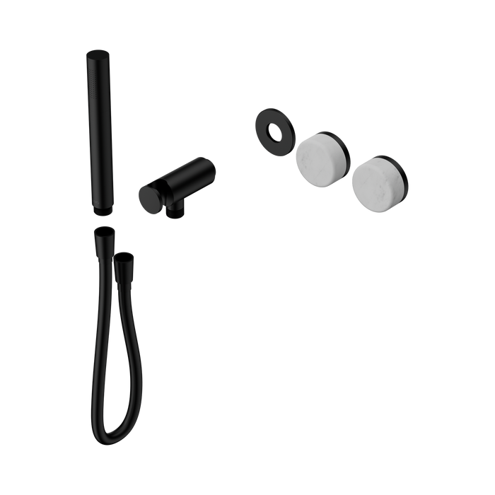 Nero Serenity Progressive Shower System With Carrara Handle And Slim Shower Trim Kit Only - Matte Black