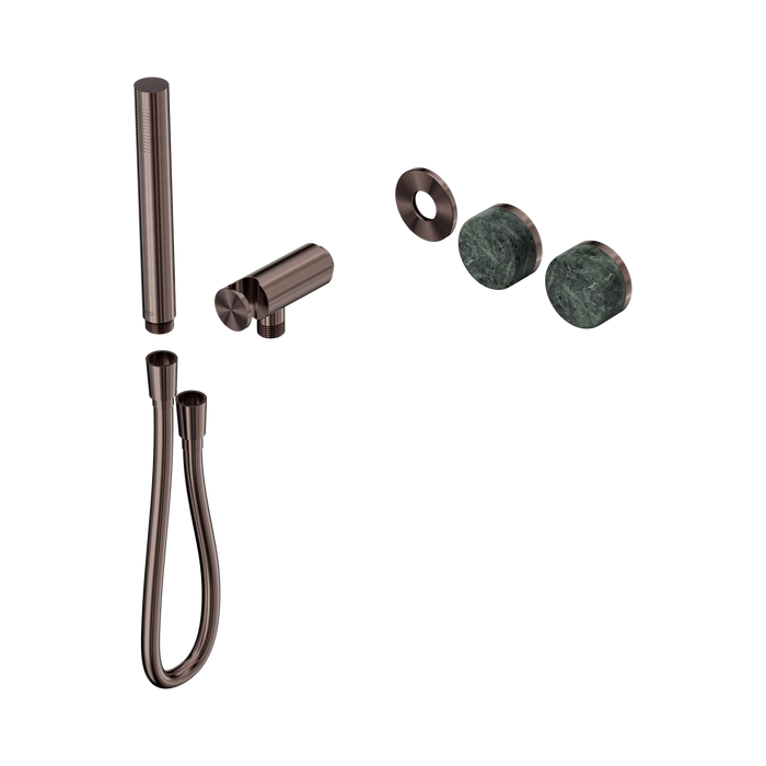 Nero Serenity Progressive Shower System With Verde Alpi Handle And Slim Shower Trim Kit Only - Brushed Bronze