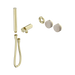 Nero Serenity Progressive Shower System With Rome Travertine Handle And Slim Shower Trim Kit Only - Brushed Gold