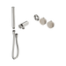 Nero Serenity Progressive Shower System With Rome Travertine Handle And Slim Shower Trim Kit Only - Brushed Nickel