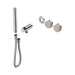 Nero Serenity Progressive Shower System With Rome Travertine Handle And Slim Shower Trim Kit Only - Chrome