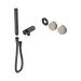Nero Serenity Progressive Shower System With Rome Travertine Handle And Slim Shower Trim Kit Only - Gun Metal