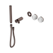Nero Serenity Progressive Shower System With Arabescato Corchia Handle And Slim Shower Trim Kit Only - Brushed Bronze