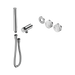 Nero Serenity Progressive Shower System With Arabescato Corchia Handle And Slim Shower Trim Kit Only - Chrome